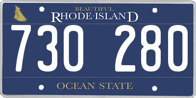 RI license plate 730280