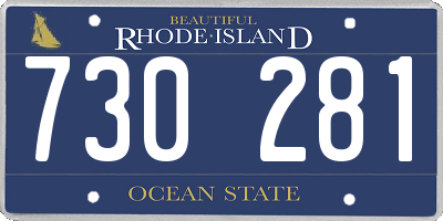 RI license plate 730281