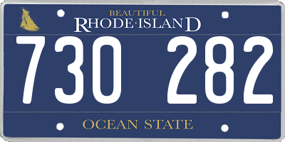 RI license plate 730282
