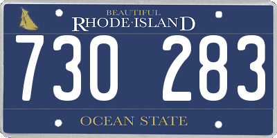 RI license plate 730283