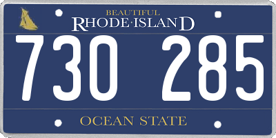 RI license plate 730285