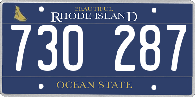 RI license plate 730287