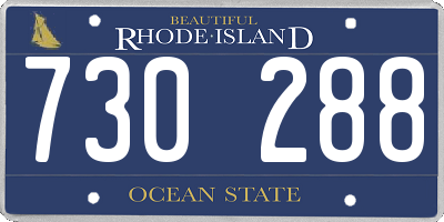 RI license plate 730288