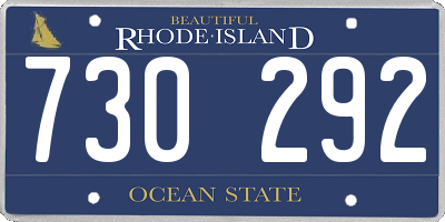 RI license plate 730292