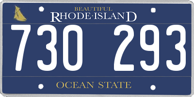 RI license plate 730293