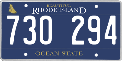 RI license plate 730294