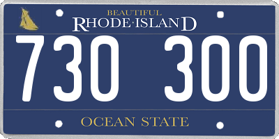 RI license plate 730300