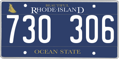 RI license plate 730306