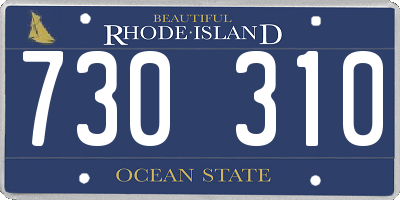 RI license plate 730310