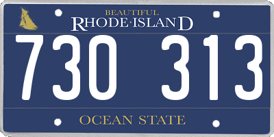 RI license plate 730313