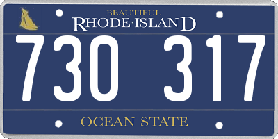 RI license plate 730317