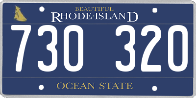 RI license plate 730320
