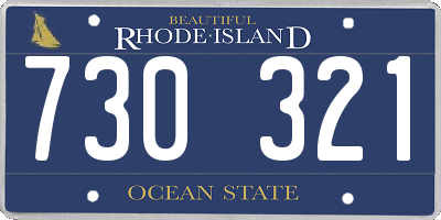 RI license plate 730321