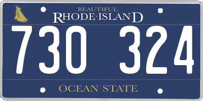 RI license plate 730324