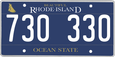 RI license plate 730330