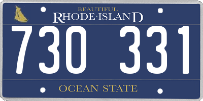 RI license plate 730331