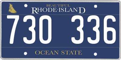 RI license plate 730336