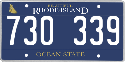 RI license plate 730339