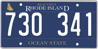 RI license plate 730341