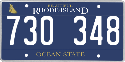 RI license plate 730348