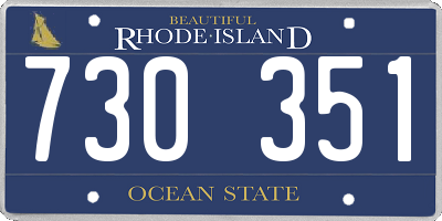 RI license plate 730351