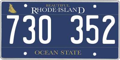 RI license plate 730352