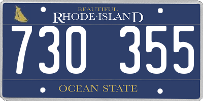 RI license plate 730355