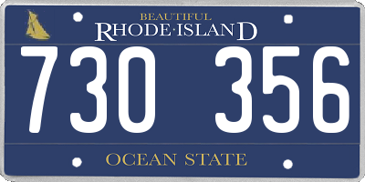 RI license plate 730356