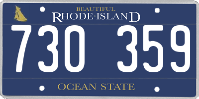RI license plate 730359