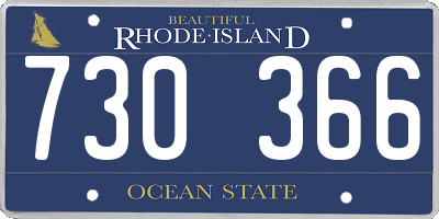 RI license plate 730366