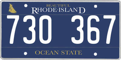 RI license plate 730367
