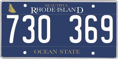 RI license plate 730369
