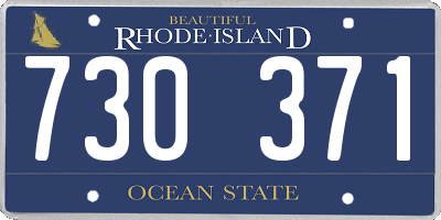 RI license plate 730371