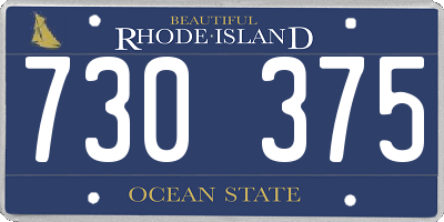 RI license plate 730375