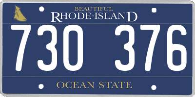 RI license plate 730376