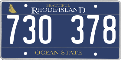 RI license plate 730378