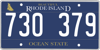 RI license plate 730379