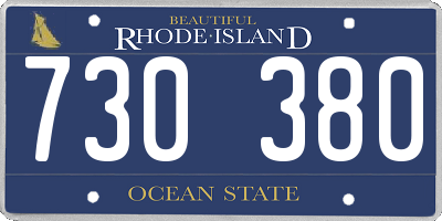 RI license plate 730380