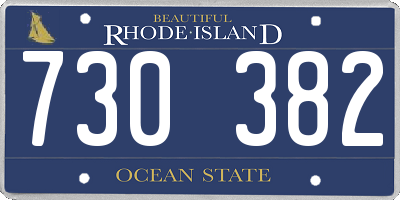 RI license plate 730382
