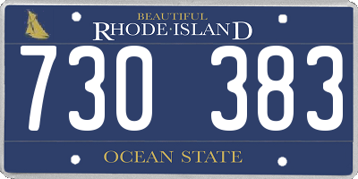 RI license plate 730383