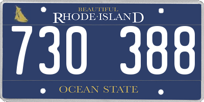 RI license plate 730388