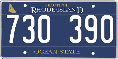 RI license plate 730390