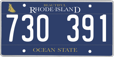 RI license plate 730391