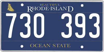 RI license plate 730393