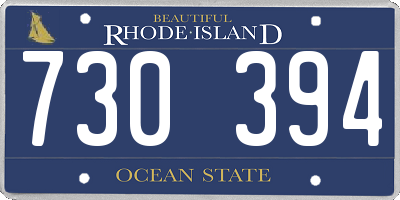 RI license plate 730394