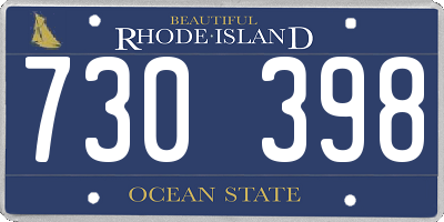 RI license plate 730398
