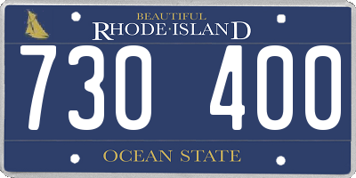 RI license plate 730400