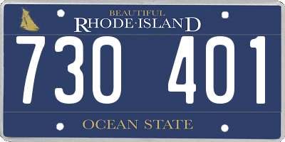 RI license plate 730401