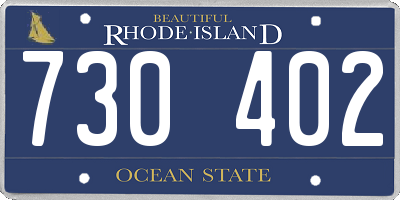 RI license plate 730402
