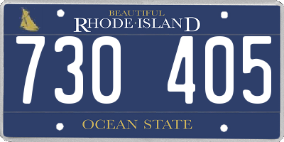 RI license plate 730405